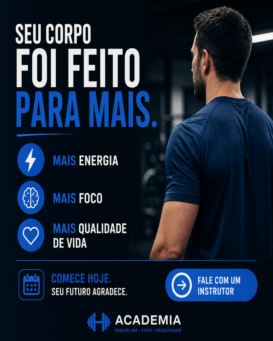 Exemplo de post para academia