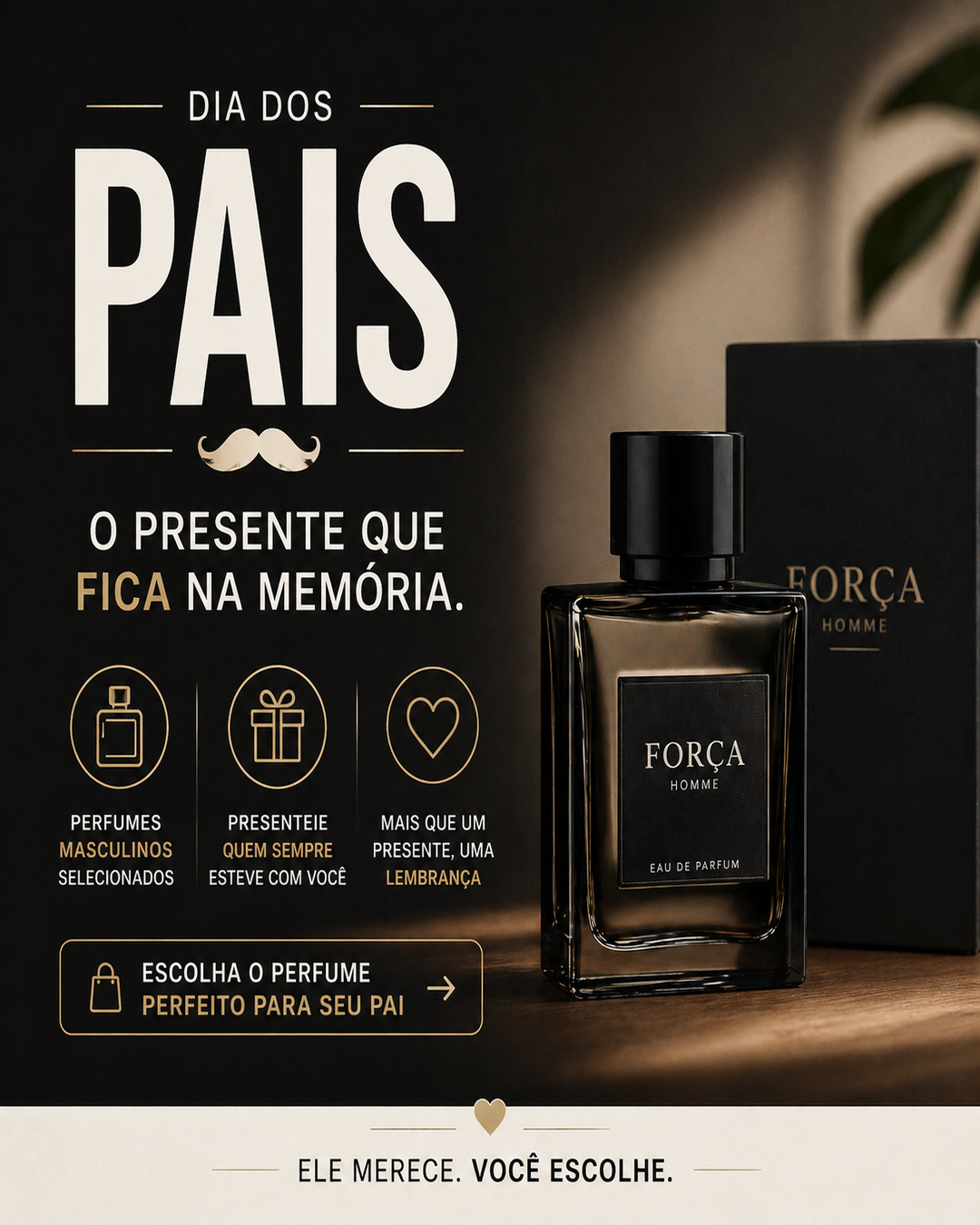 Exemplo de post para loja de perfumes masculinos